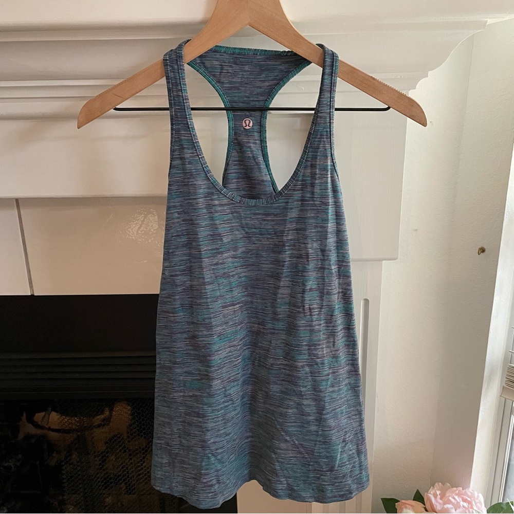Lululemon Reversible Cool Racerback Wee Are From Space Blue Tropics